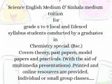 Science English medium classes for grade 6 to O/L