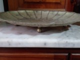 SILVER OVAL SHAPED FRUIT BOWL
