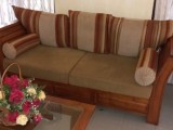 Teak Heavy Large Sofa Set With Coffe Table For Sale