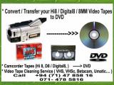 Hi8  8MM D8 Digital8 Video Cassette tapes cleaning ---> USB DVD Bluray