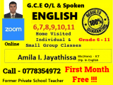 Grade 6,7,8,9,10,11 English Classes - G.C.E O/L