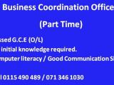 Business Coordination Officer (Part Time / Work at Home)