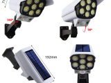 77 LED Remote Control Solar Monitoring Lamp Fake Camera Body Induction Wall lamp Waterproof