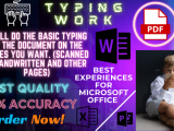 Typing & Rewrite (Handwrite Document,Scaned Document,Others)