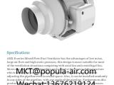 POPULA D series Mixed Flow Duct Ventilation Fan